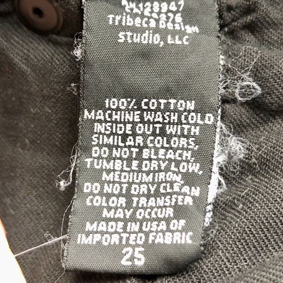 Nili Lotan Jeans 25 Black Mid Rise Raw Hem Distressed Wash Ankle - Picture 11 of 12